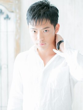 メンズヘア ビーセカンド 草加店(MENS HAIR B-2) 爽やかパープルブラック小顔補正立体カットQ