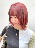 ダブルカラーピンクベージュケアブリーチハイトーン髪質改善