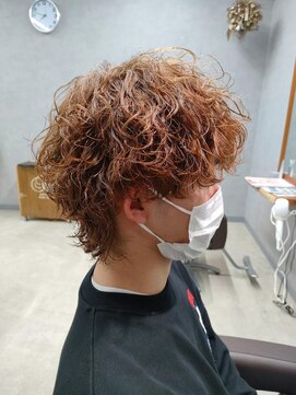 リット×ベリエ(Lit.×belier) 波巻きパーマメンズマッシュウルフツイストスパイラルパーマ