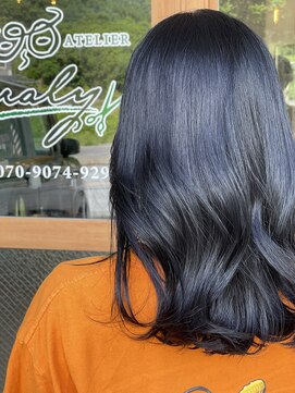 スナリー(Snaly) ブルーブラック/暗染/黒染め不使用/透明感ブラック