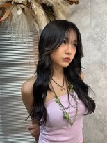 ティアム 渋谷店(Tiam shibuya) シアーカラー姫カットダークアッシュセミディピンクカラー