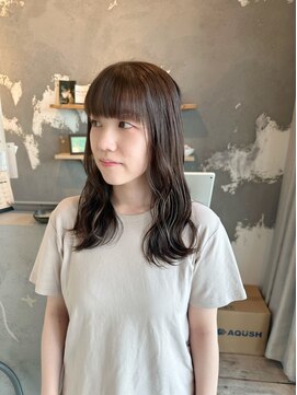 エイチヘア(h hair) 【hhair 四条大宮】ゆるふわセミロング