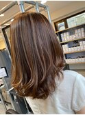 ナチュラルハイライト×大人レイヤー