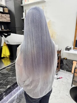 チュダック(ChuDuck) 韓国風《ペールブルー》ハイトーン/ケアブリーチ/ダブルカラー