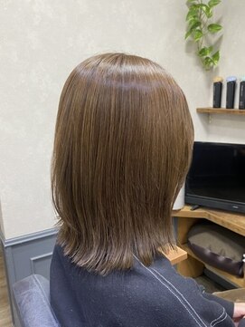 カミケン 清明店(kamiken.) 小顔切りっぱなしボブベージュカラー20代30代【カミケン清明店】