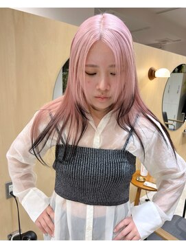 スタン 渋谷(Stam) ペールピンクホワイトピンクカラーデザインカラー韓国レイヤー