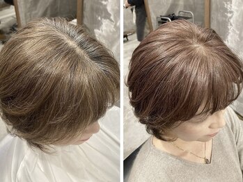 レリーキルト 岡本(RelyQuilt)の写真/<白髪染めはもう古い>ファッションカラーで染める明るい白髪染めを*[岡本/摂津本山/白髪染め/白髪ぼかし]