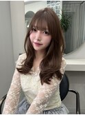 【MISAKI】サイドバング/オリーブベージュ/ショコラブラウン