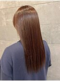 髪質改善トリートメント ストレート ロングヘア ブラウン