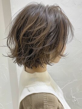 ゆるふわウェーブのショートボブ