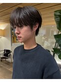 シースルーマッシュセンターパートニュアンスパーマピンパーマ