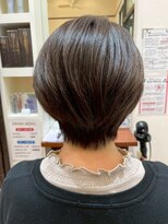 美容室ヒラトヤ 都南店&nbsp;白髪染めグレイカラーこなれミディ大人ボブ似合わせカット