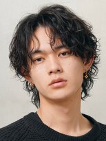 フィフス(fifth)&nbsp;メンズシースルーマッシュニュアンスパーマシャドウパーマテテ風