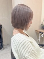 ヒビヲ(HIBIO) 切りっぱなしボブタッセルボブダブルカラーブリーチカラー