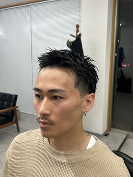 岡田理髪処 スリックバックショート