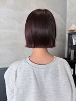 キャブ(cab)&nbsp;艶感カシスブラウン×切りっぱなしボブ