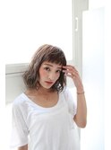 大人愛されセミウェットミディアム★抜け感アッシュ！