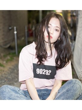 アリン(allin) 大人セミロング×かきあげバング