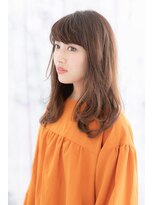 ミック ヘアアンドビューティー 大山店(miq  Hair&Beauty) 好感度大！斜めバング×エアウェーブセミディ