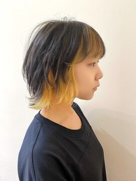 トータルビューティーサロン プリエ(prier) イエローインナーカラー/ハイトーンカラー/フェイスフレーミング