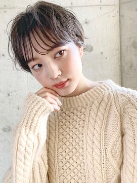 エムクランメイクス 原宿 表参道(m.clan MAKE'S) マッシュショート ショートパーマ 黒髪 オフィスヘア