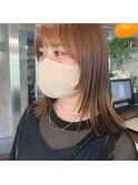 切りっぱなしロブ*ミディアム/顔まわりカット