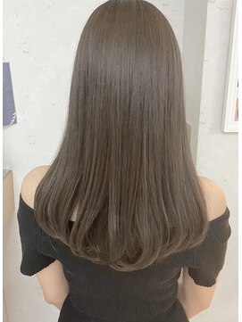 オーバー 三軒茶屋(OVER→) 【OVER三軒茶屋】ブリーチなし◯グレージュ/髪質改善