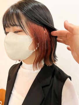 サクラ オモテサンドウ(SAKURA) 似合わせカット/インナーカラーコーラルピンク　表参道