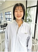 【 カット 】 シースルーバング　切りっぱなしボブ