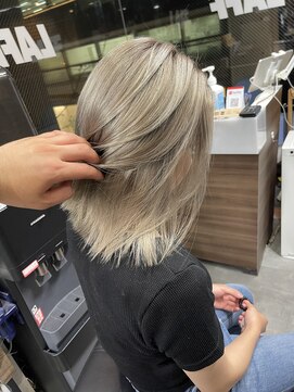 ラフ(LAFF) #バレイヤージュ#グレージュカラー#ボブウルフ#ココアベージュ