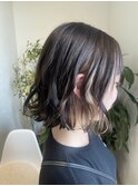 ミルクティー × パツッとボブ