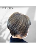 【FELICITA】白髪ぼかしショート《木村》