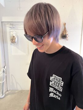 アルジャーノン グリーン(ALGERNON GREEN) センターパート メンズ 10代 20代 30代 マッシュ ウルフ