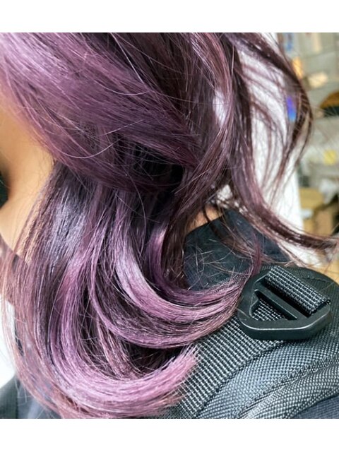 #_sayaka_  初カラーも大歓迎紫イヤリング
