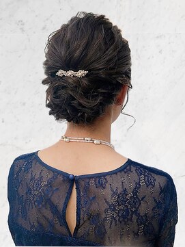 ブルー 仙台店(Blue) ヘアセット 結婚式お呼ばれ 編み込み 【mt___213r】