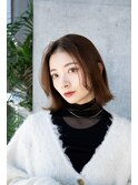 20代30代大人かわいいナチュラル暗髪ゆるめパーマヘア