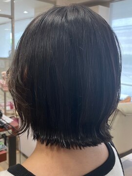 ヘアークリアー 春日部 ミセス 外ハネ フェイスレイヤーボブスタイル 艶感◎
