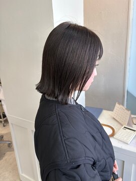 シュプール(SPUR) 切りっぱなしぱつっとボブ透明感ナチュラルブラウンカラー