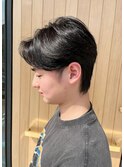 【メンズ】センター分けウルフショート