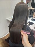 髪質改善メテオカラーグレージュアッシュベージュロング