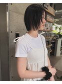 ボブ ハイレイヤー 抜け感ショート