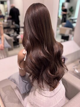 ステア ケース(stair case) 韓国ロングレイヤーカットブラウンカラートリートメント