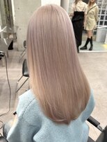 サンクプロジェクト(cinq PROJECT)&nbsp;ラベンダーミルクティーグレージュ韓国風顔まわりレイヤー原宿