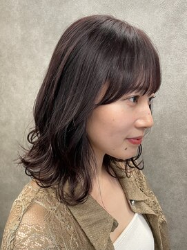 アリアツイン バイ エクラート 池袋西口店(ARiA TWiN by ECLART) ワインレッド×ミディアムレイヤー 髪質改善 ボルドーカラー