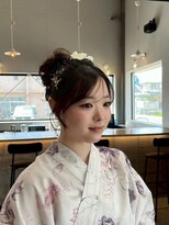 ベルポール(Bell port)&nbsp;着物ヘア/大人ガーリー/ダークアッシュ/似合わせカット/芦屋駅