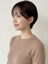 カバーヘア ブリス 川口(COVER HAIR bliss)&nbsp;ダークブラウン耳かけ小顔ナチュラルショートA11川口30代40代