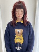 ラパンセノアール(LA PENSEE NOIR) red×顔周りカット