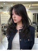 人気の似合わせレイヤーカット×透明感グレージュ