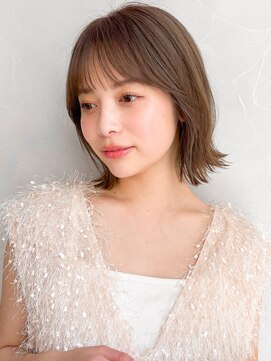 アグノス 青山(Agnos) ダークブルーワンカール結べるボブうる艶髪くせ毛風カール