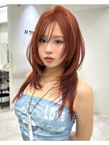 アイトーキョーエス 渋谷(AI TOKYO S)&nbsp;ハッシュカット/夏カラー/オレンジカラー/シャギー/渋谷